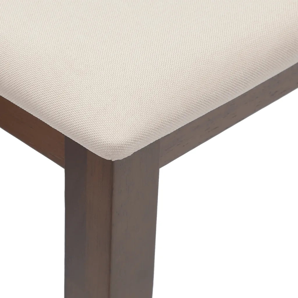 Panca-Sgabello 90 cm Marrone in Legno Massello di Hevea 242724