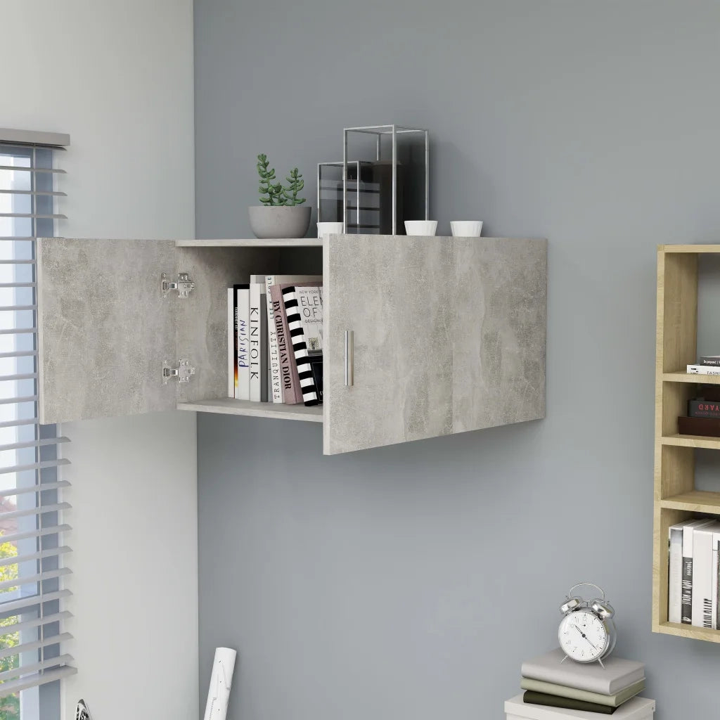 Armadietto da Parete Grigio Cemento 80x39x40 cm in Truciolato cod mxl 33680