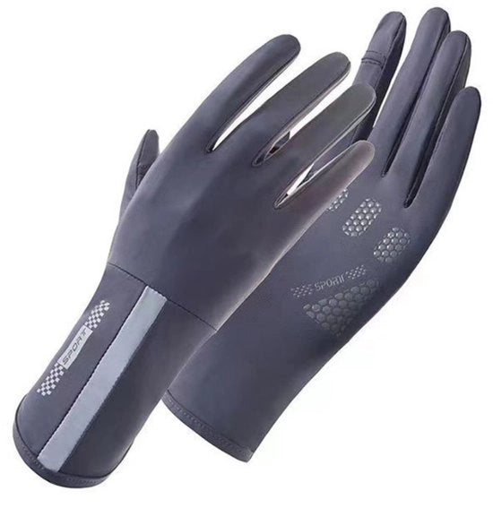 Maniche per donna con protezione solare - guanti antiscivolo con touchscreen - guanti touchscreen molto elastici con dita pieghevoli - guanti outdoor freschi per estate - con grip in silicone - protezione UV - polsini allungabili