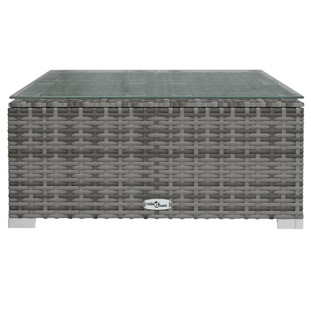 Set Divani da Giardino 9 pz con Cuscini in Polyrattan Grigio cod mxl 40374
