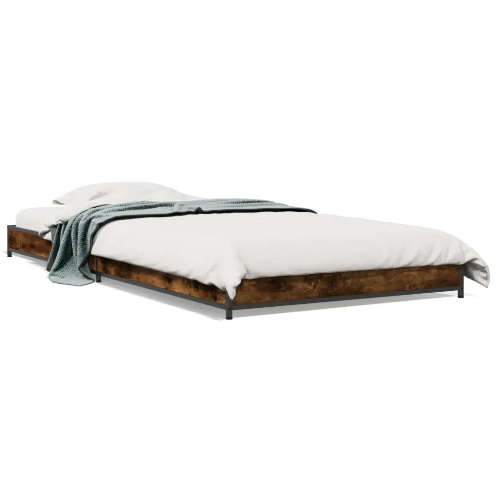 Giroletto Rovere Fumo 100x200 cm in Legno Multistrato e Metallo 845173