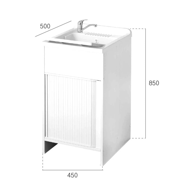 Lavatoio in resina con kit di montaggio 45 x 50