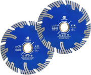 Lama di taglio turbo a diamante 11,4 cm, 2 pezzi, per lavorazione di granito, marmo, calcestruzzo, piastrelle in ceramica, piastrelle in porcellana, intonaco.