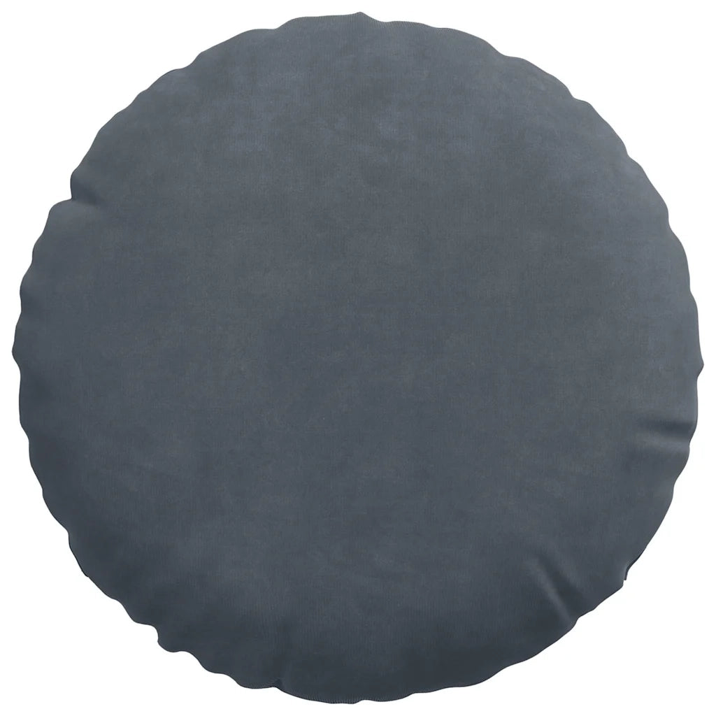 Cuscini per Seduta 2 pcs Grigio scuro Ø30 x 13 cm Velluto