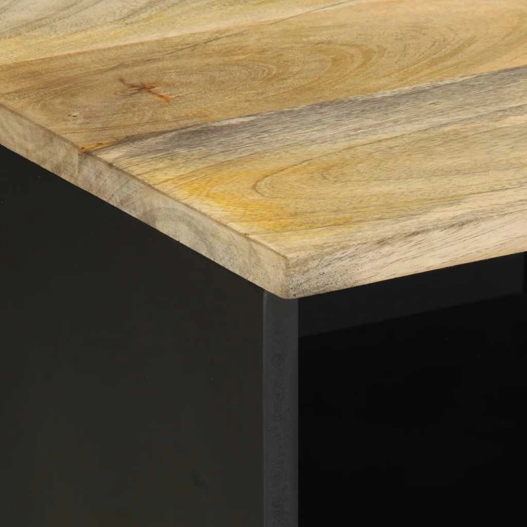 Mobile TV industriale con contenitore 100 x 33,5 x 46 cm stile moderno legno nero 02_0057837