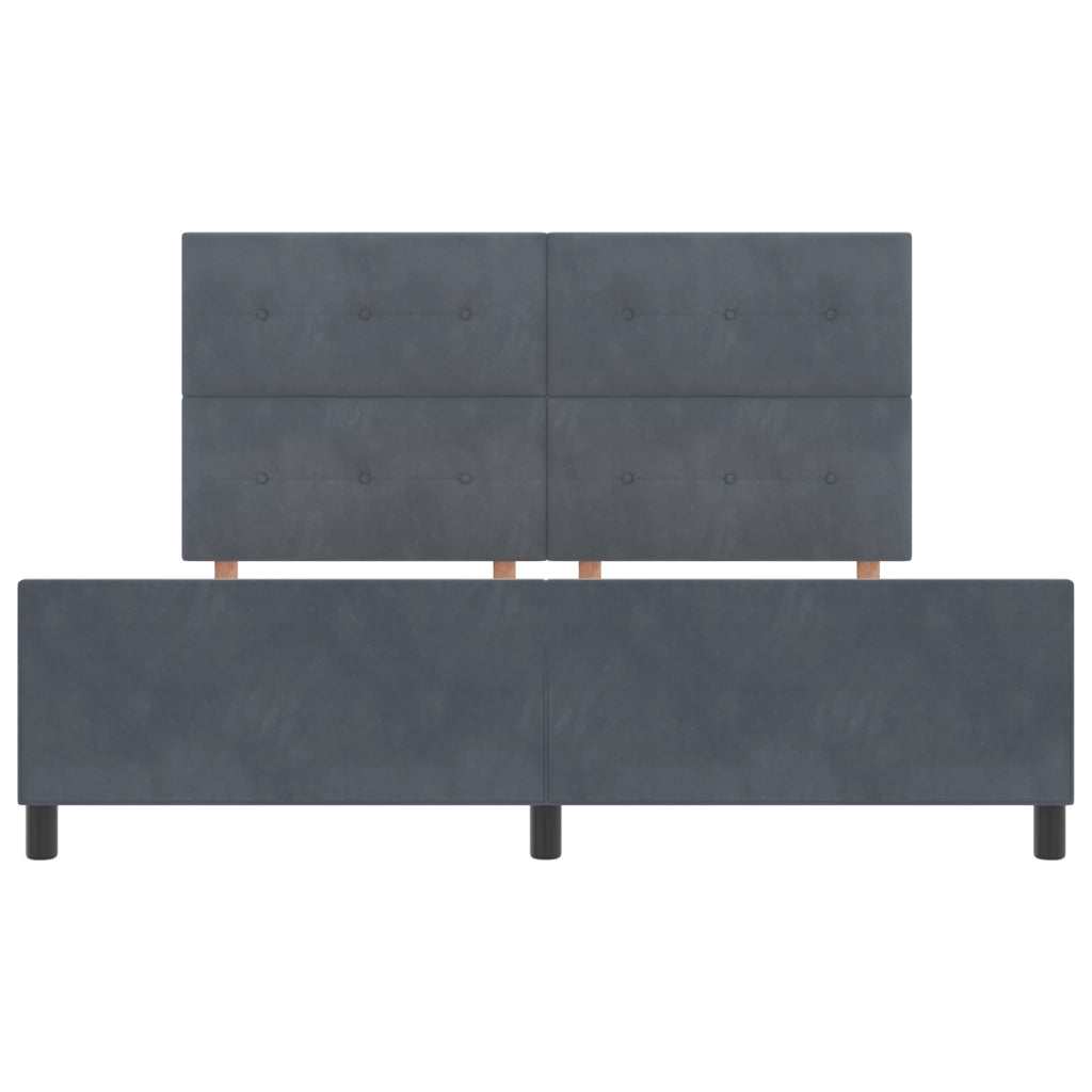 Struttura Letto  Grigio Scuro 180x200 cm Velluto