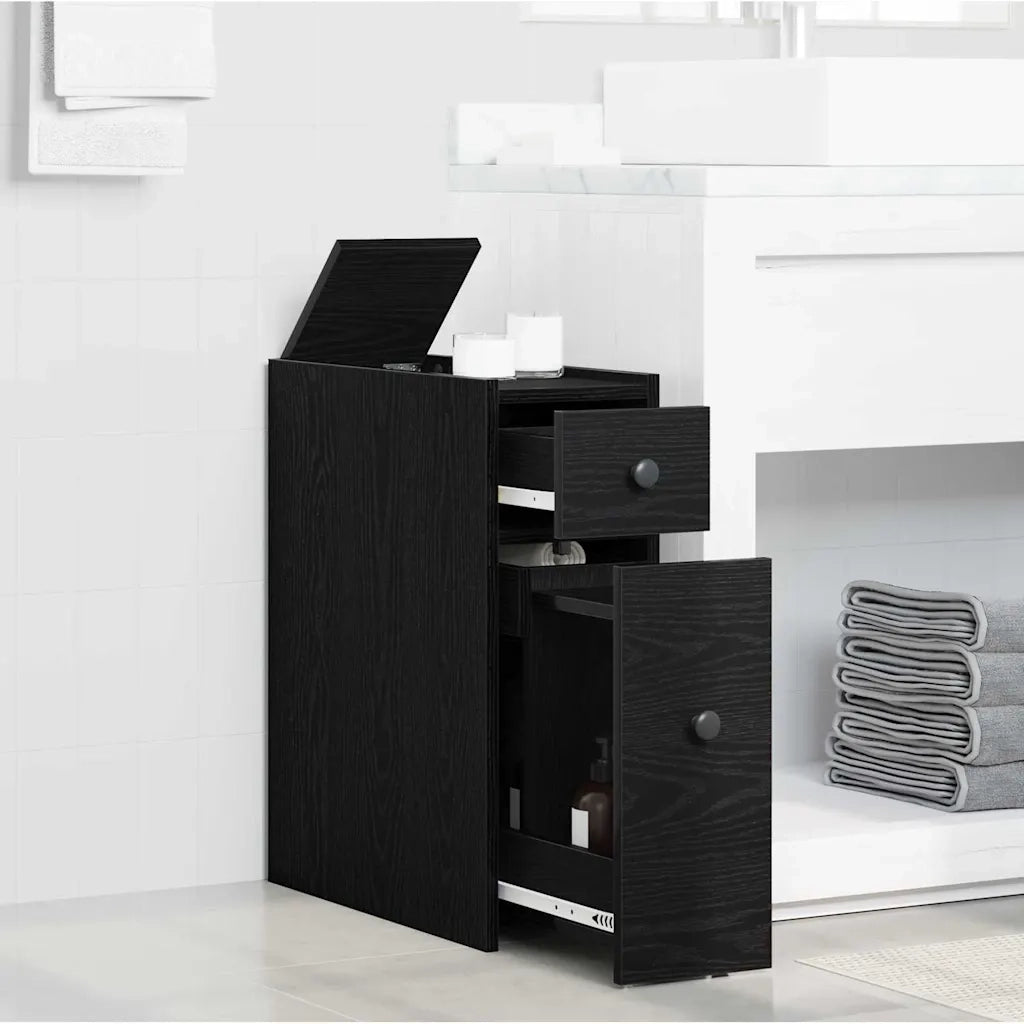 Set di mobili per il bagno Rovere Nero 80 x 18 x 60 cm 871643