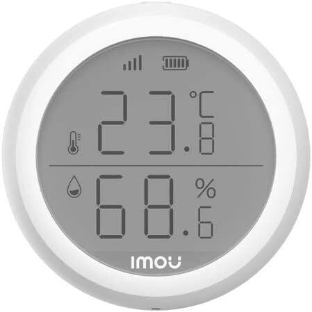 Imou ZTM1 Sensore di Temperatura e Umidita' Zigbee 2.4GHz Display LCD a Batteria con Notifiche Push