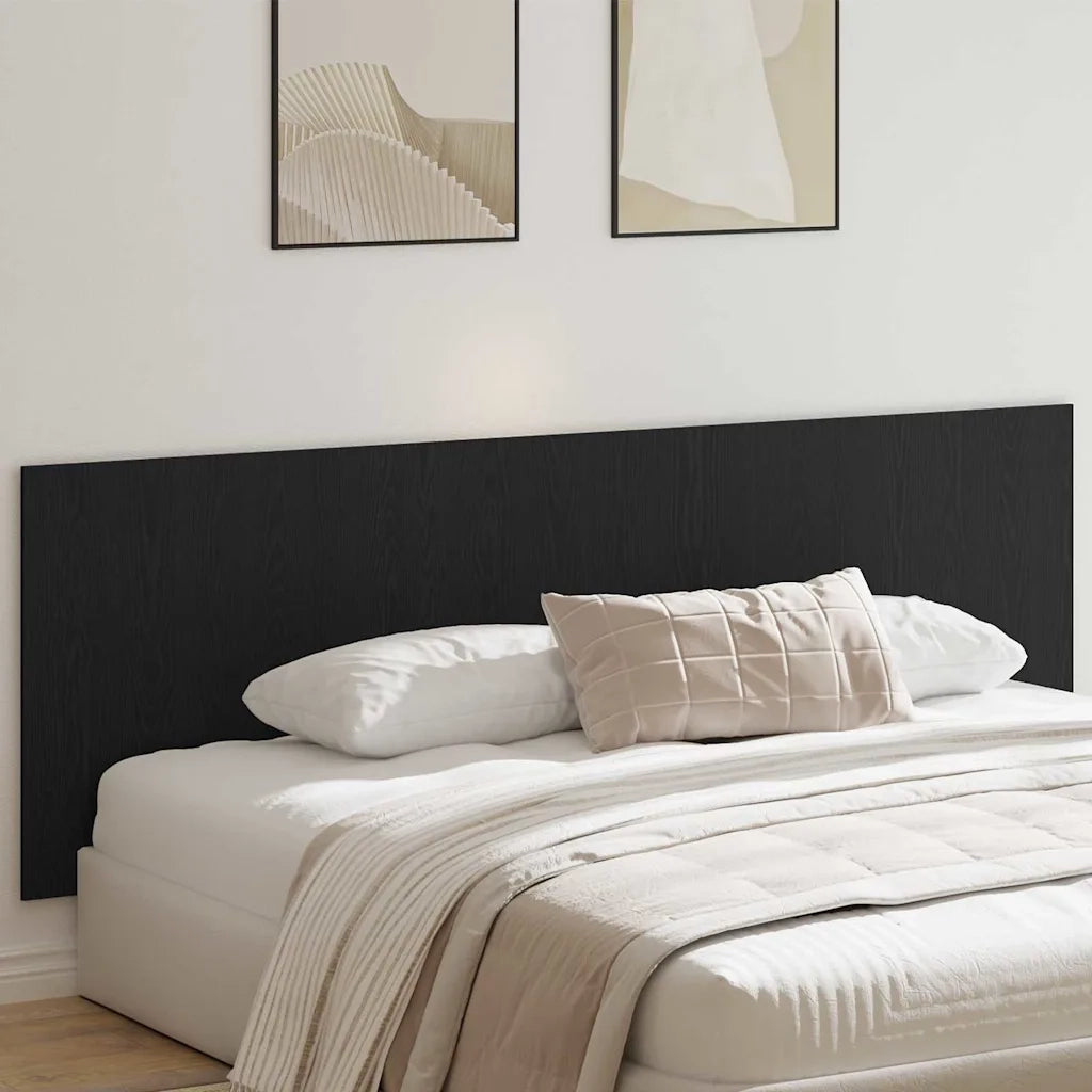 Testiera del letto Rovere Nero Legno ingegnerizzato 862085