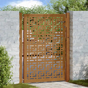 Cancello da giardino 100x125 cm in acciaio corten con design a croce 4101005