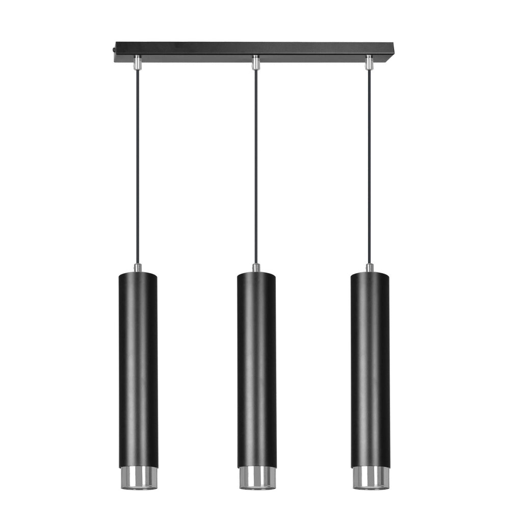 Lampadario Emibig KIBO 3 3xGU10 nero/cromo regolabile