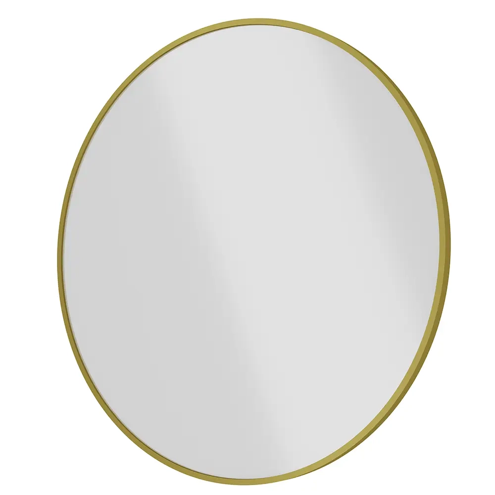 Specchio tondo Ø 80 cm con cornice dorata