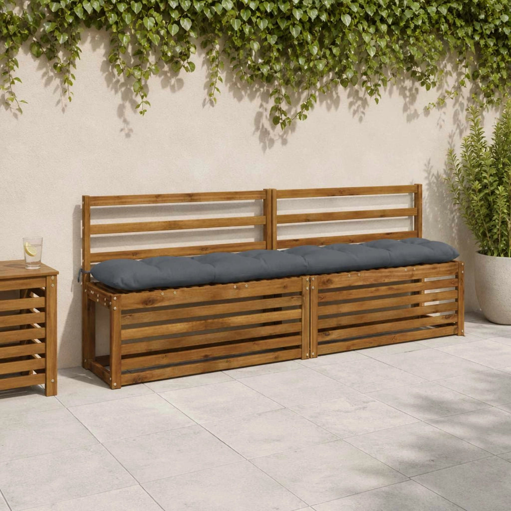 Cuscini per Panchina a 2 Pezzi VIANEN 100% Poliestere Blu 953241