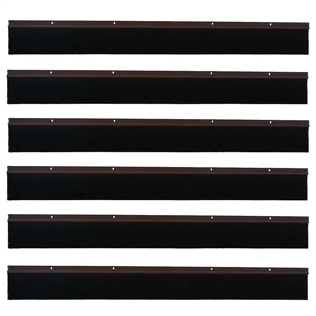 Spazzole per porte a vite 6 pcs Marrone 100 cm