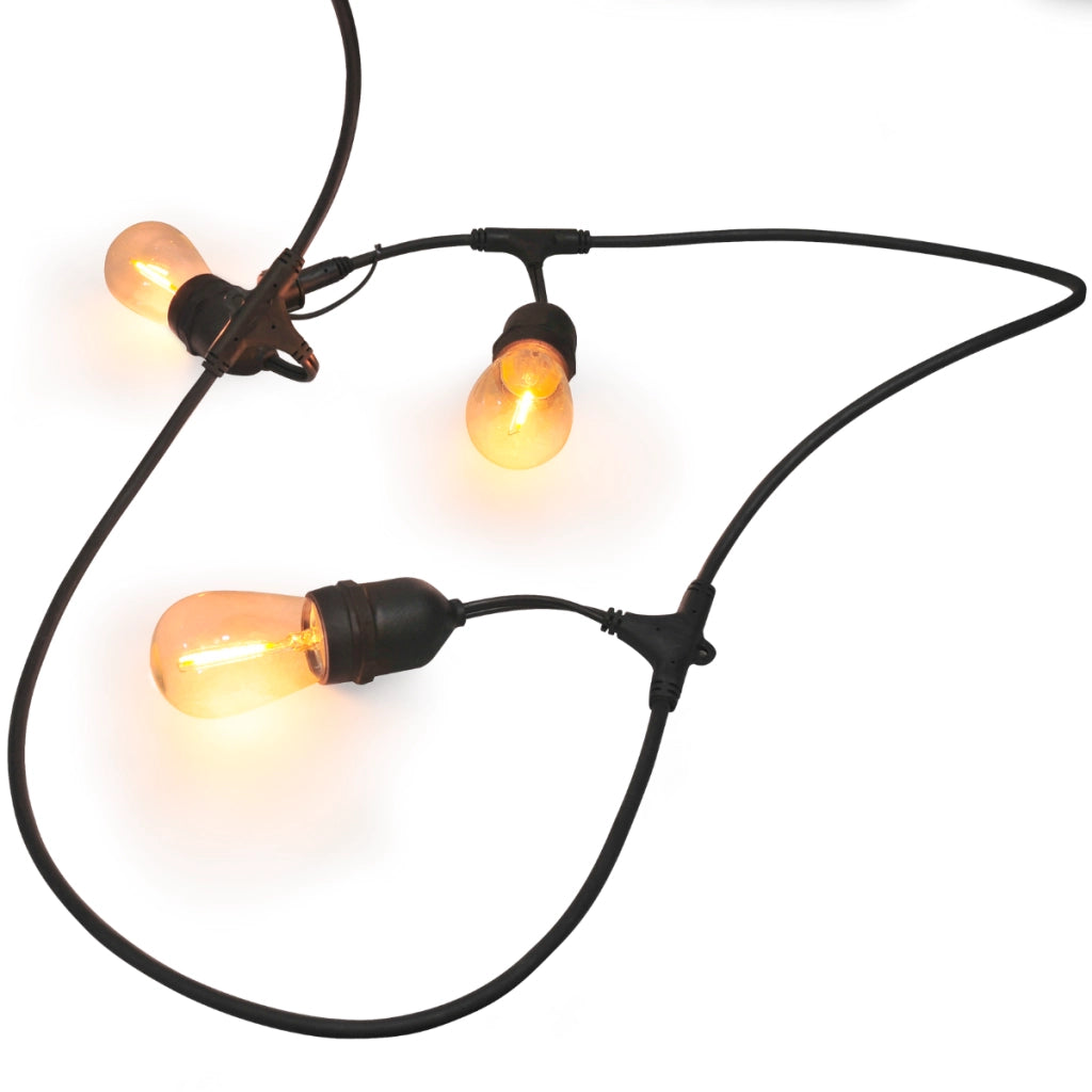 Catena luminosa esterna 5,6m 10xE27 2200K IP44 Polux