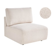 Modulo poltrona Bouclé bianco sporco Poltrona a 1 posto Stile moderno Soggiorno