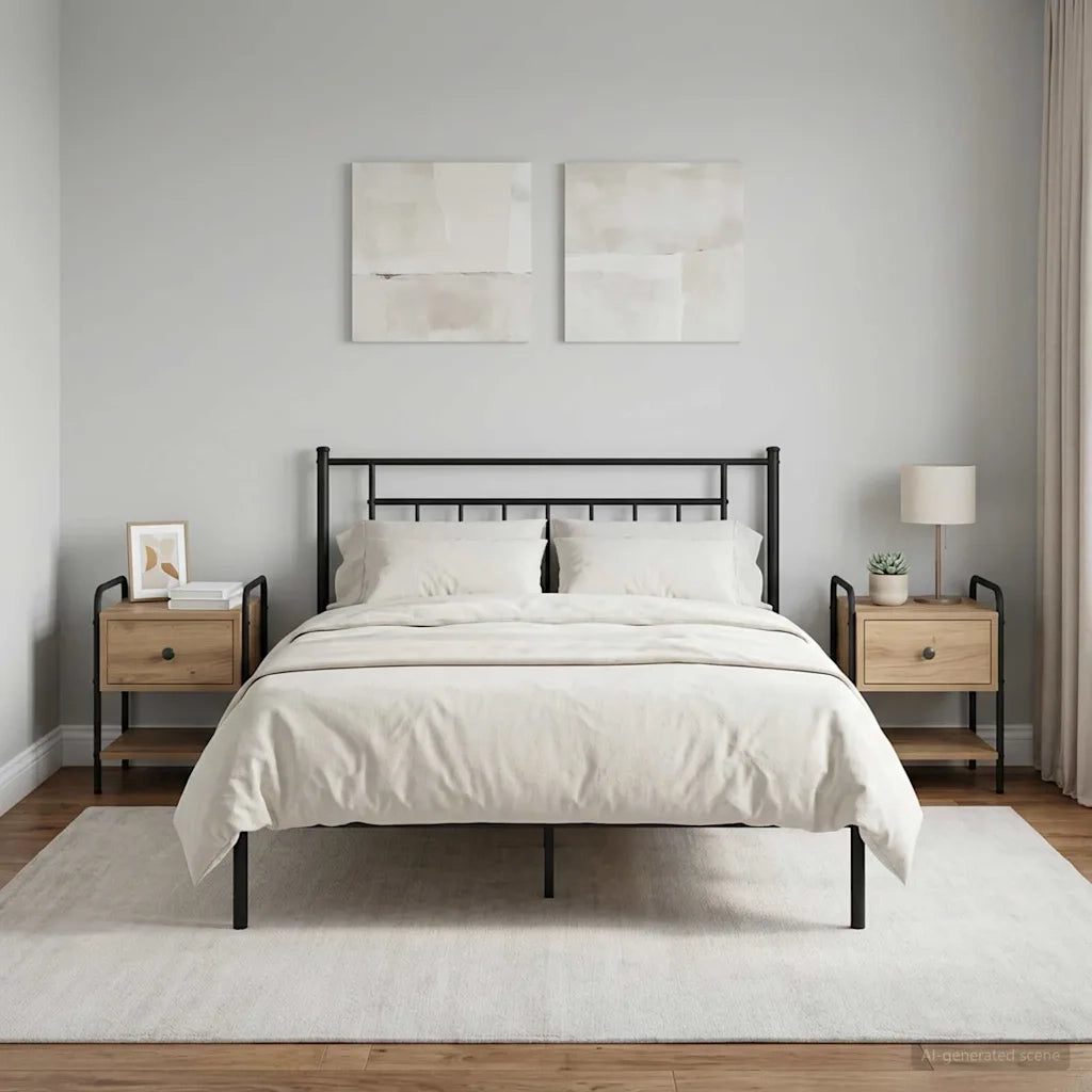 Armadio da Notte 2 pz Rovere Artigianale 35 x 36,5 x 47 cm 8007670