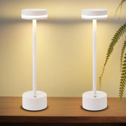 ZMH Lampada da tavolo LED bianca set 2 pezzi wireless touch dimmerabile H32cm per comodino camera letto
