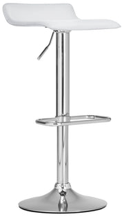 Sgabello bar Dyn in similpelle bianco