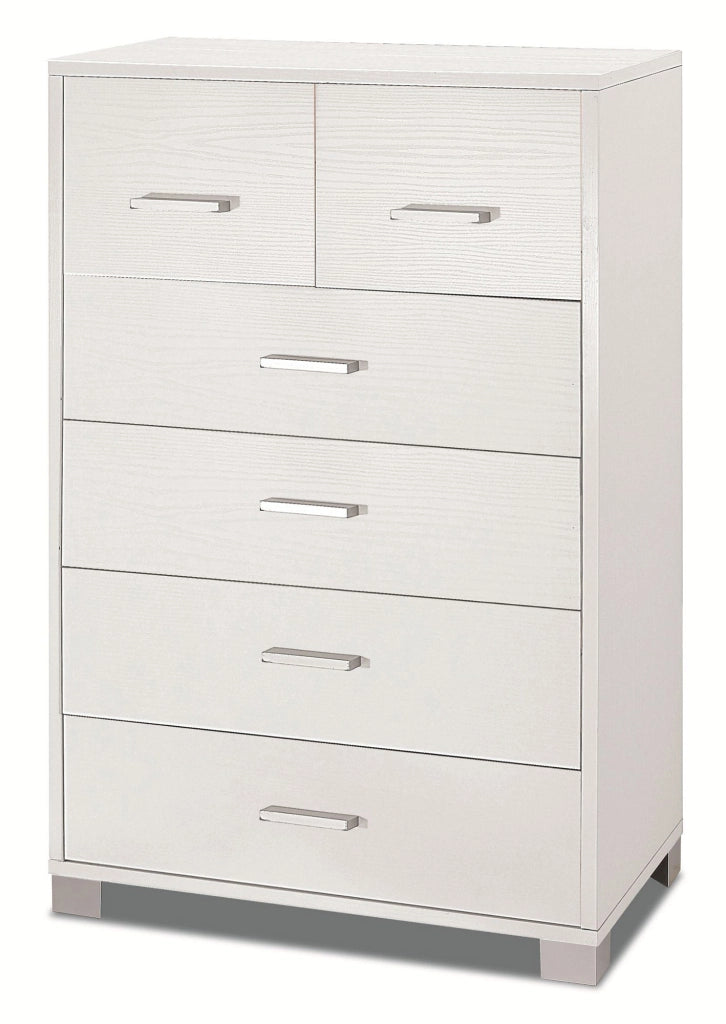 Mobile 4+2 Cassetti 70x112x41 cm Bianco Fiammato