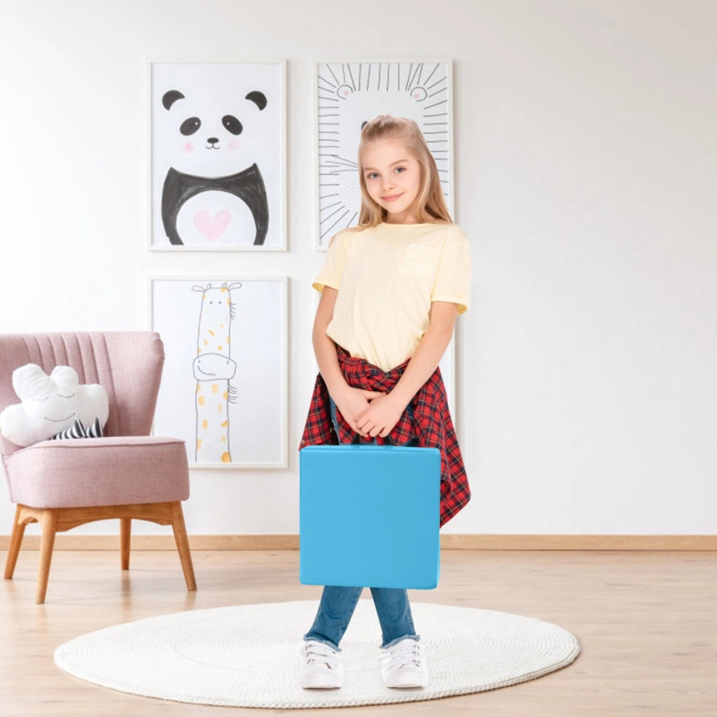 Cuscinetti per bambini con 6 colori forma quadrata maniglia ergonomica, Cuscini impermeabili Colori Morandi