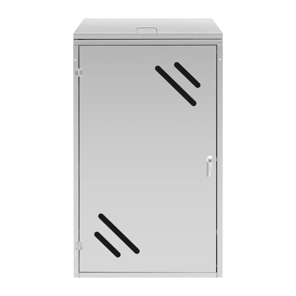 Contenitore/ripostiglio per rifiuti 240 litri fessure di ventilazione acciaio inox 201 argento metallizzato 14_0008480