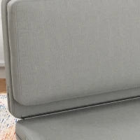 Pouf Relax 2-in-1 Pieghevole, Convetibile in Letto, Materasso per Ospiti, Larghezza 120 cm, Grigio Chiaro