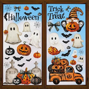 83 pezzi di adesivi per finestra Halloween, adesivi di zucca spettrale per feste a casa, decorazione per vetrina di negozio