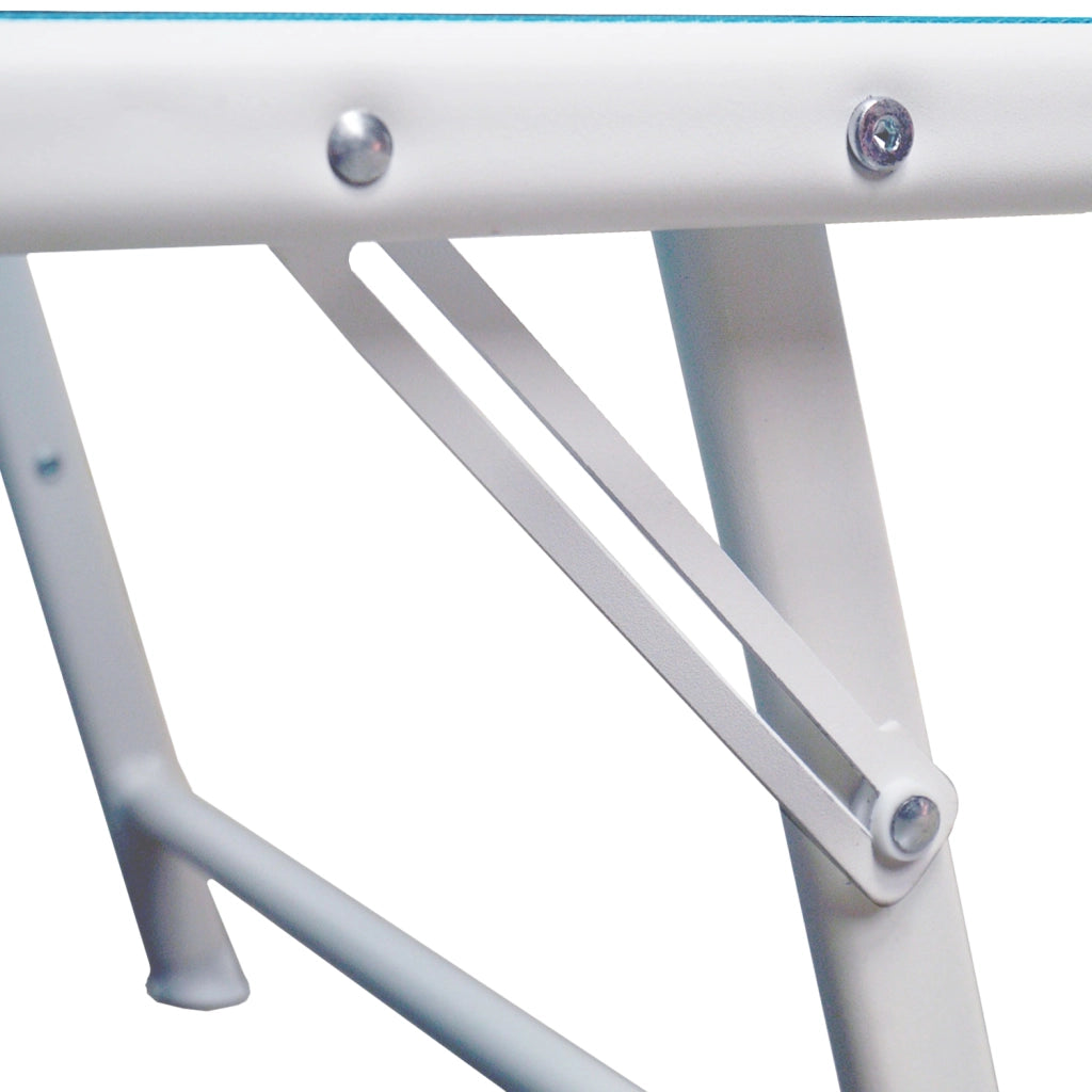 Set di 2 lettini pieghevoli SICILIA in textilene blu - struttura bianca