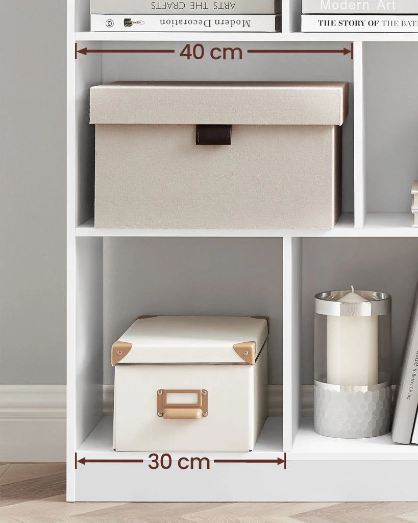Libreria aperta 126 x 30 x 100 cm ripiano portaoggetti su gambe bianco 12_0004281