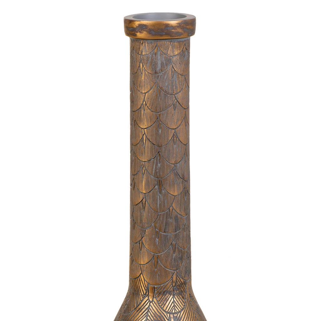 Vaso in poliresina marrone 17,5x17,5x100h