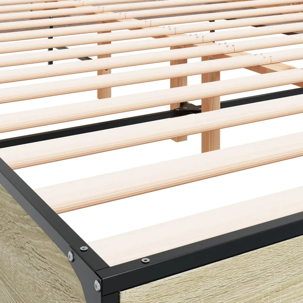Giroletto Rovere Sonoma 160x200 cm in Legno Multistrato Metallo