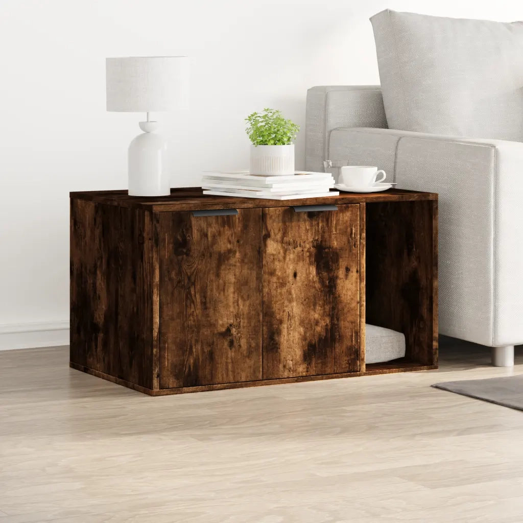 vidaXL Recinto Lettiera Gatti Rovere Fumo 80x50x45 cm in Truciolato