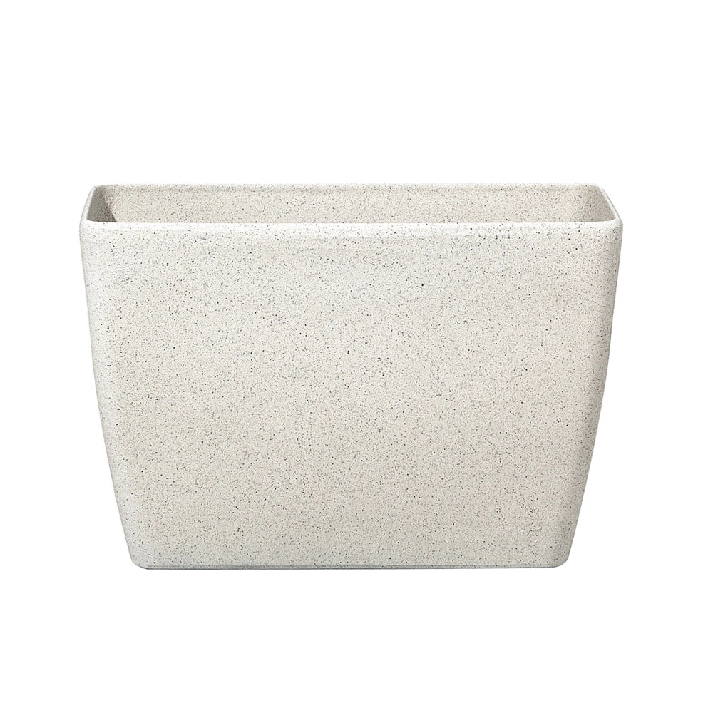 Set di 2 vasi per piante polvere di pietra beige chiaro 60 x 27 cm accessori per interni e interni moderni e minimalisti