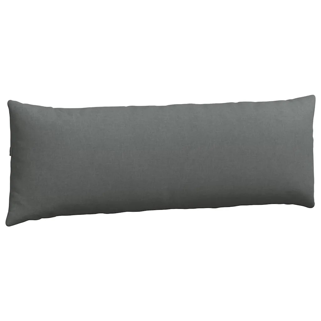 Cuscini da Divano 2 pz-Set di 2 Cuscini per Sofa Grigio scuro 120 x 40 cm Tessuto 899155
