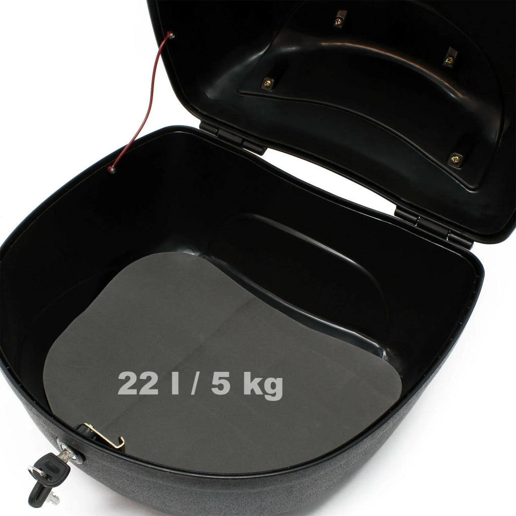 Bauletto bauletto 22 litri per portapacchi moto scooter quad nero 16_0000487