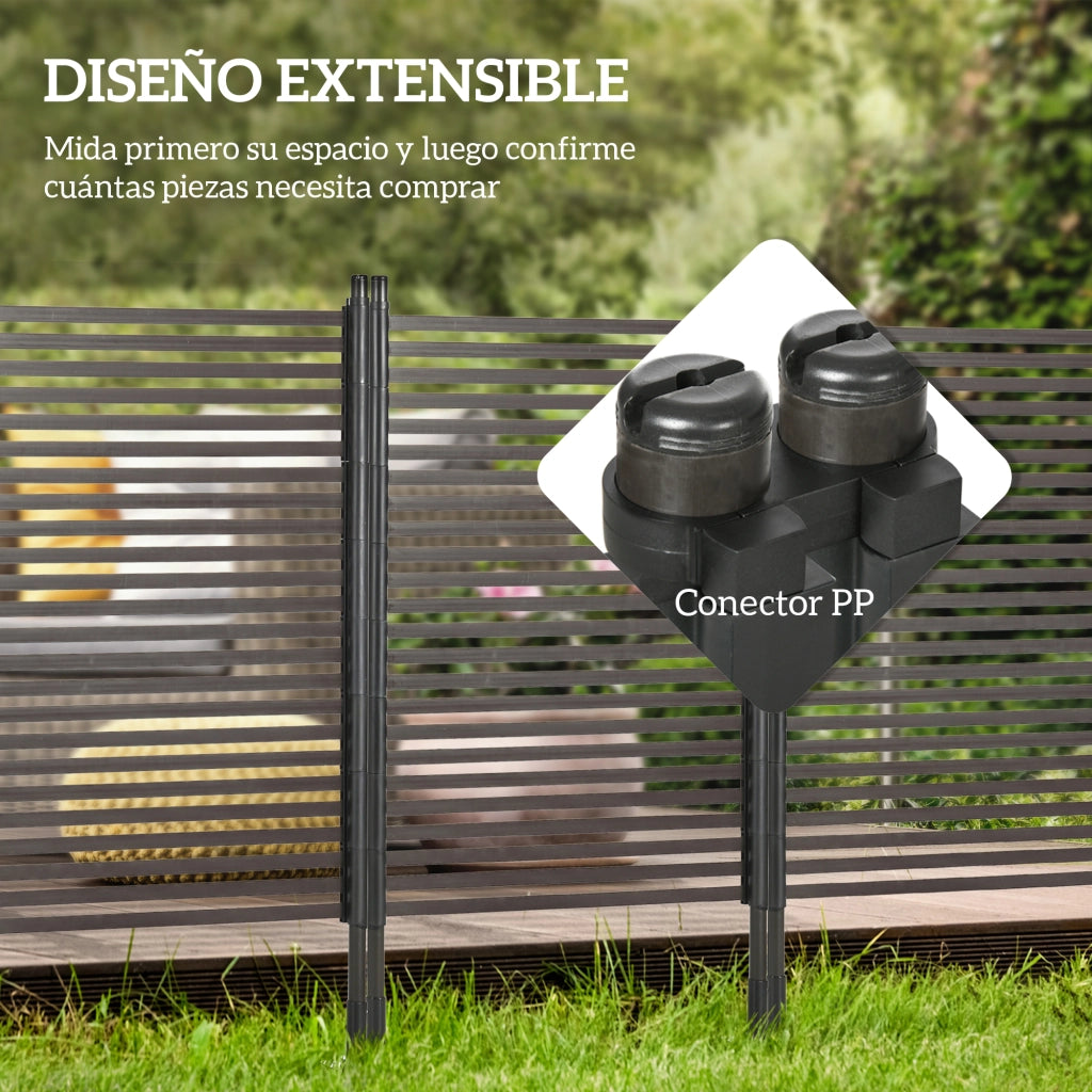 Recinzione da Giardino in Acciaio ¨C zephmum ¨C Marrone 93x22x150 cm