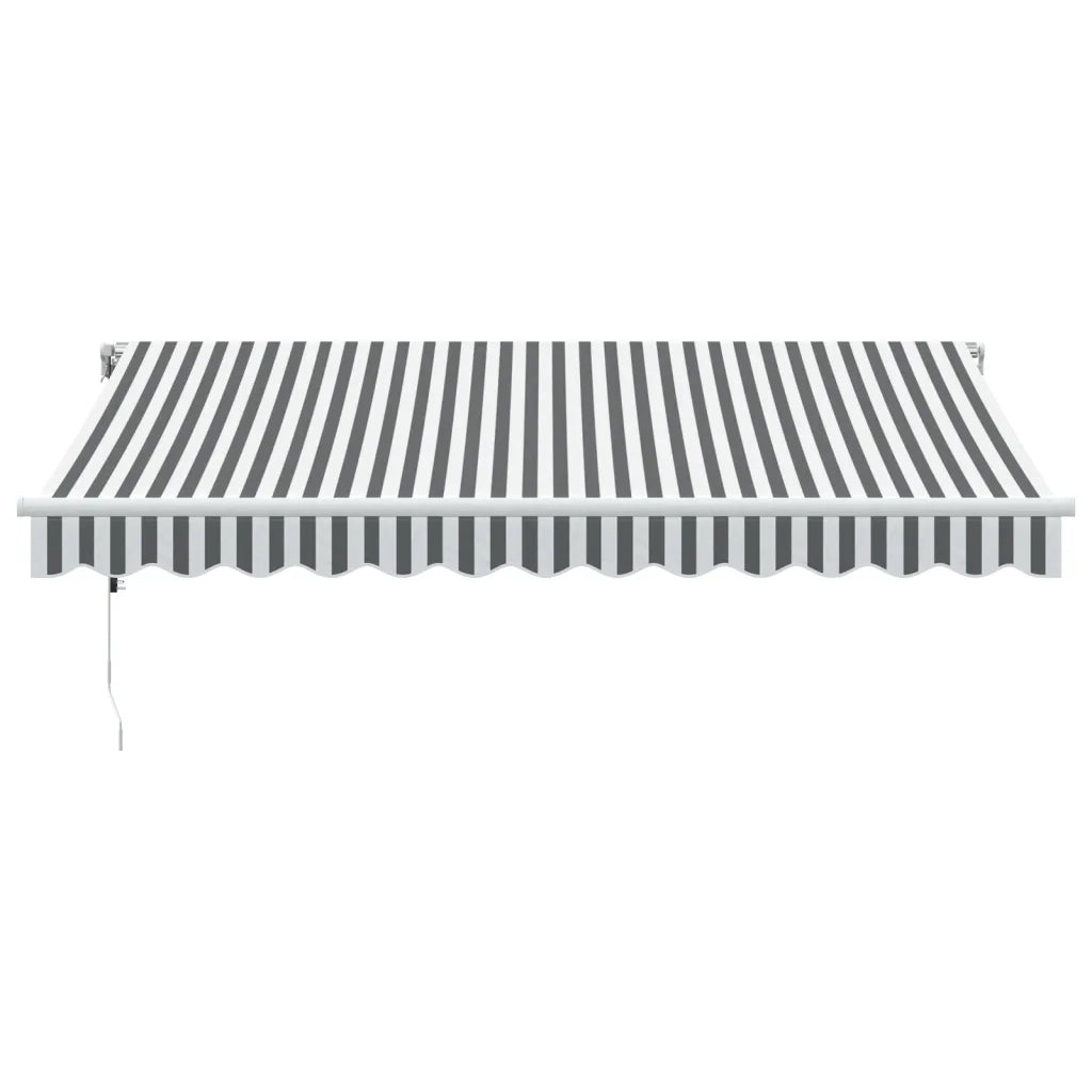 Tenda Retrattile Automatica LED Antracite e Bianco 350x250 cm 3215783