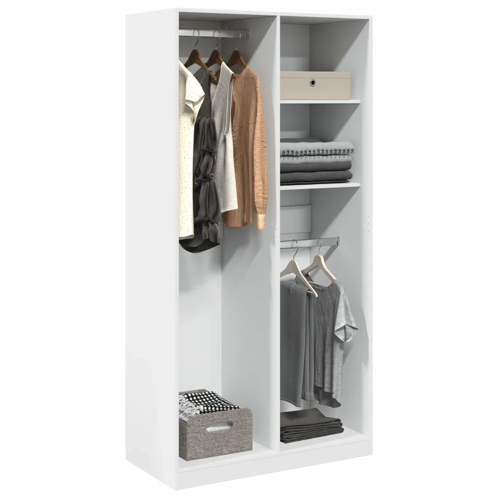 Armadio Bianco 100x50x200 cm in Legno Multistrato CFW5858531