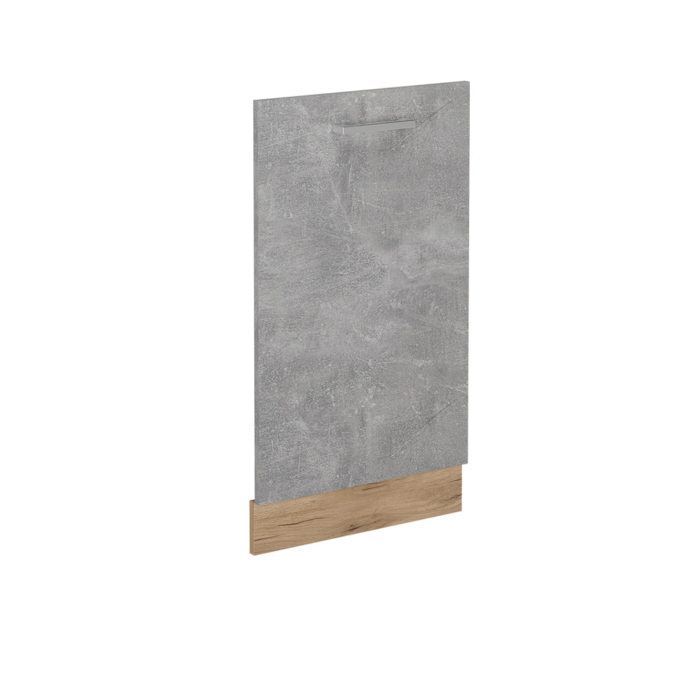 Pannello frontale della lavastoviglie R-Line Calcestruzzo/Rovere dorato 45 cm senza piano di lavoro Vicco