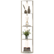 Libreria Angolare LED Dimmabile ¨C zephmum ¨C 41x30x164cm Quercia