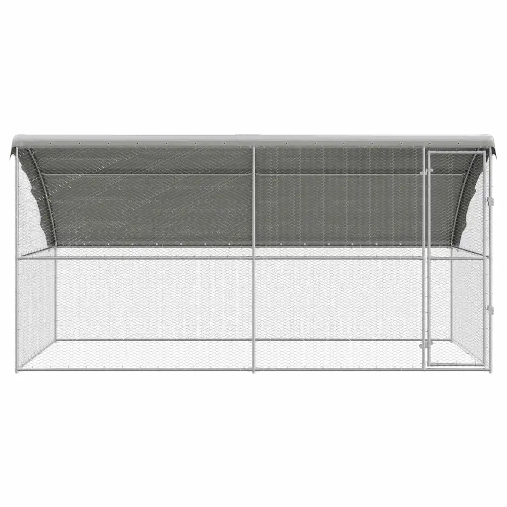 Gabbia per polli 2 pcs Argento 400 x 200 x 200 cm 3368317