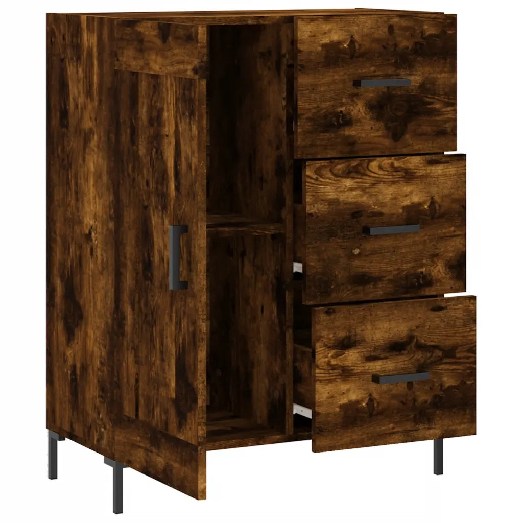 Credenza Rovere Fumo 69,5x34x90 cm in Legno Multistrato 830265