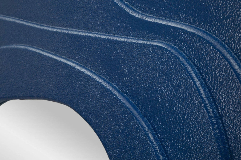 Specchio Brennero, Specchiera, Articolo d'arredo a muro, Decorazione con specchio, 90x4 h97 cm, Blu