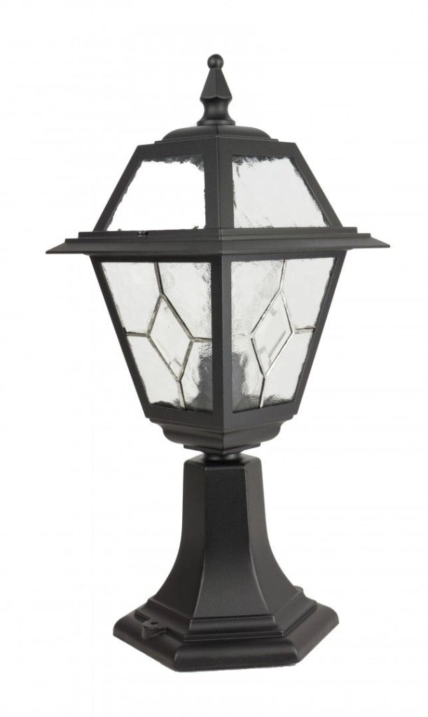 Lampada da esterno a paletto retrò 47cm E27 nera IP43