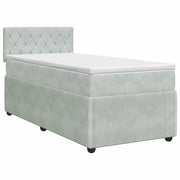 Letto box spring con materasso Grigio Chiaro 90 x 190 cm 3451577