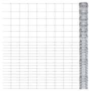 Recinzione da Giardino in Acciaio Zincato 50x1,6 m Argento cod mxl 25987