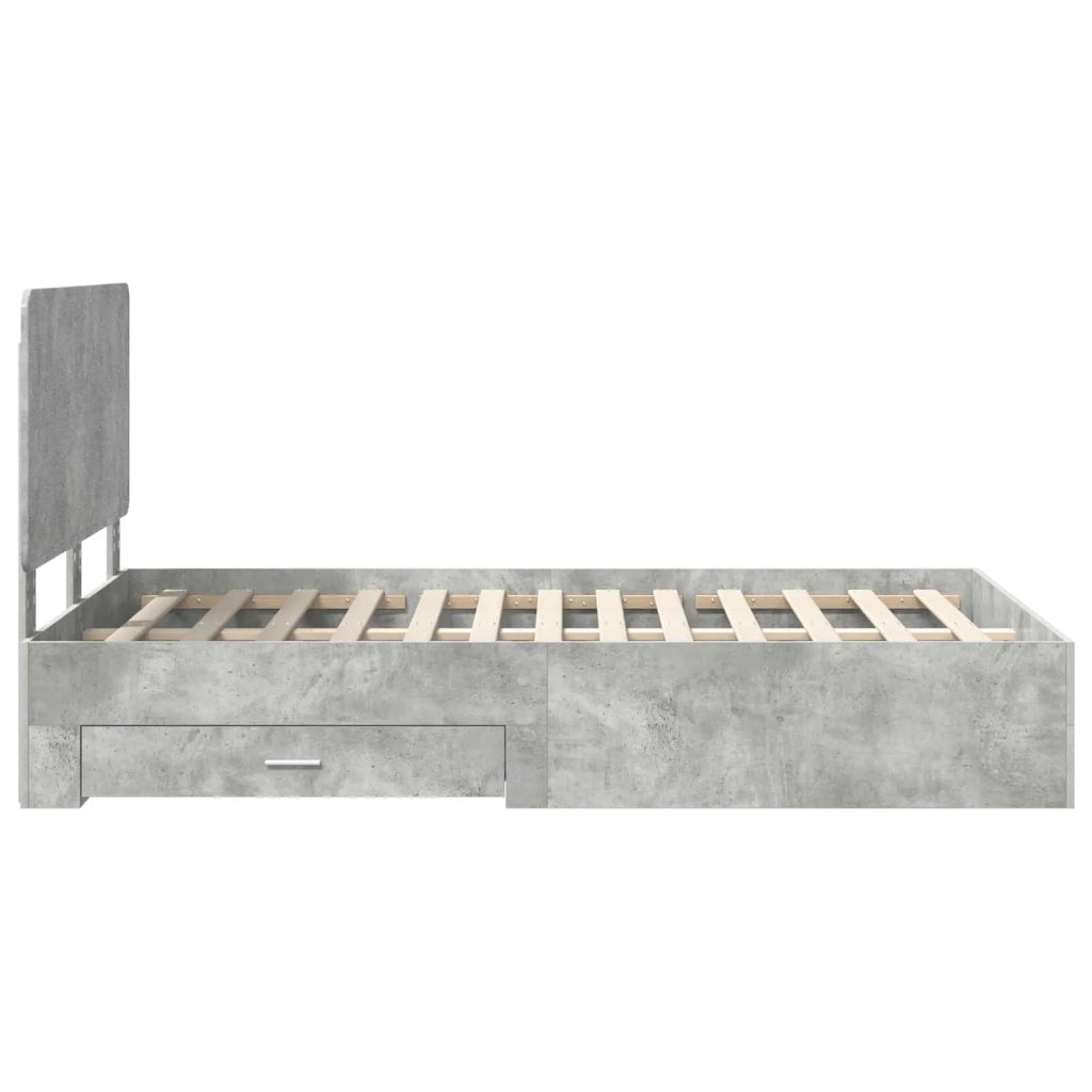 Struttura del letto con testiera Grigio cemento 120 x 190 cm 3412813