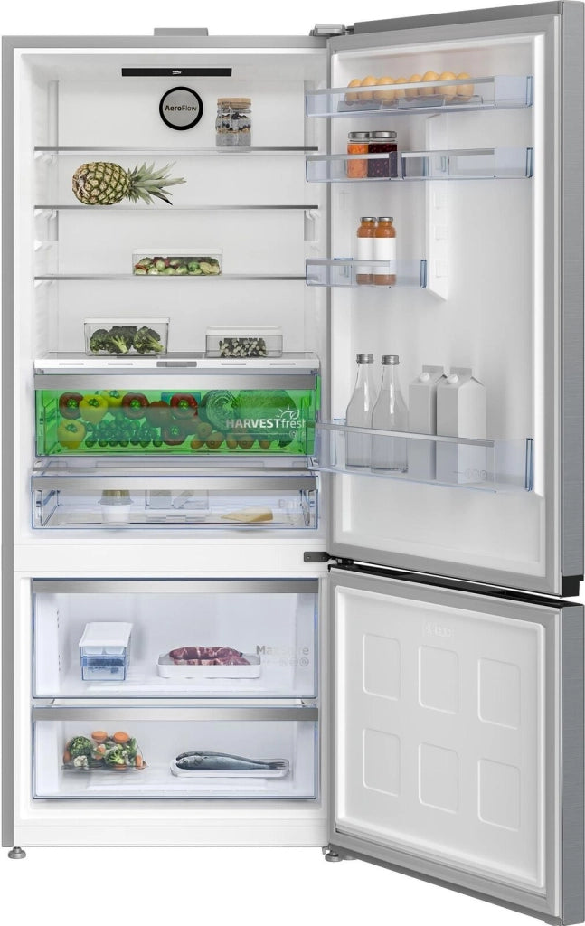 Beko B7RCNE595ZXPW Beyond Frigorifero Combinato 551 L 187 cm Classe D 35 dB Total No Frost AeroFlow MultiZone (187x78x76 cm) colore Inox