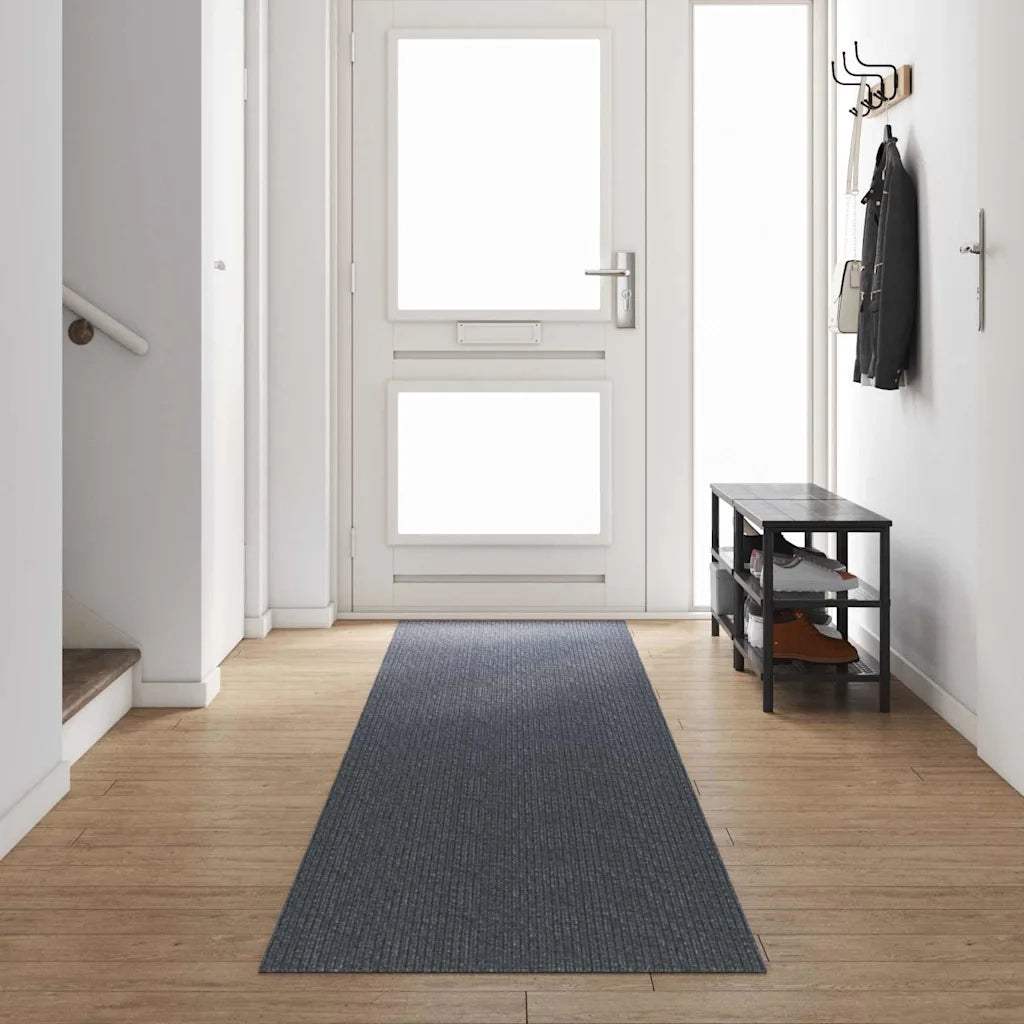 Runner in Moquette Grigio 80 x 500 cm Tessuto 42011420
